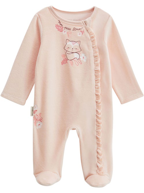 Pyjama bébé en velours ouverture zippée Louison - Kiabi Pyjama bébé en velours ouverture zippée Louison - Kiabi