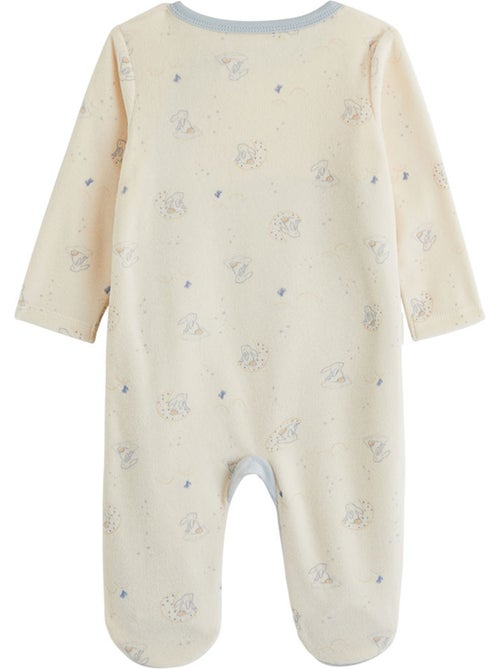 Pyjama bébé en velours ouverture zippée voix lactée - Kiabi