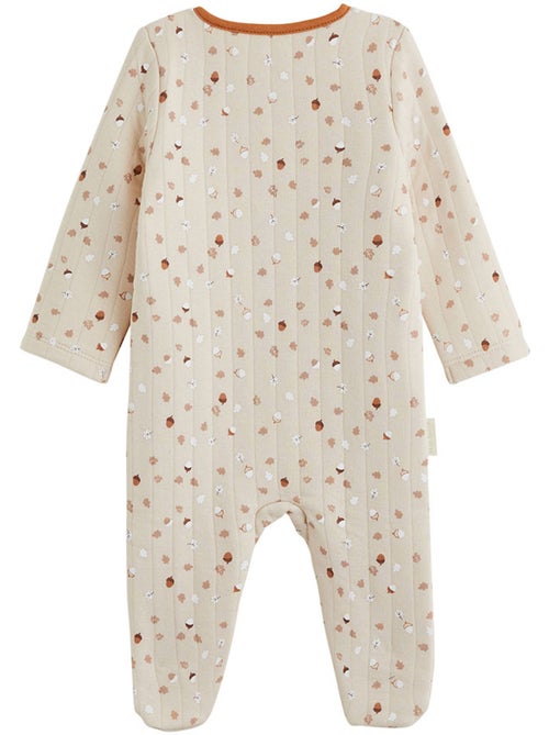 Pyjama bébé matelassé ouverture pont caramel - Kiabi
