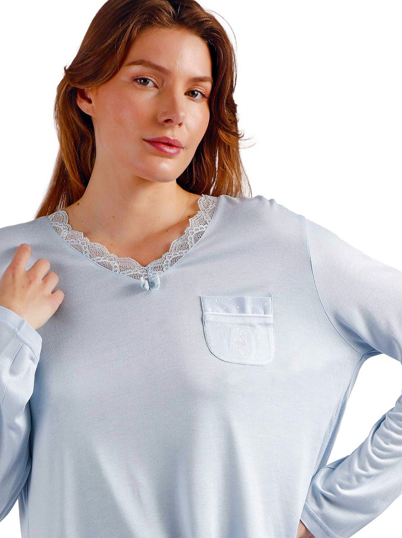 Pyjama broek en top soft secret Blauw - Kiabi