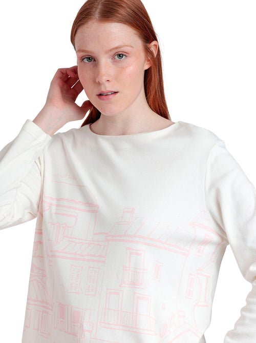 Pyjama broek met lange mouwen top la vie est belle - Kiabi Pyjama broek met lange mouwen top la vie est belle - Kiabi