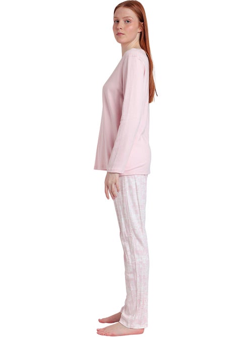 Pyjama broek met lange mouwen top la vie est belle - Kiabi