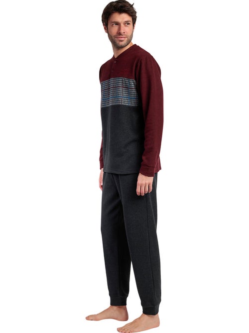 Pyjama broek polo shirt lange mouwen royals - Kiabi Pyjama broek polo shirt lange mouwen royals - Kiabi
