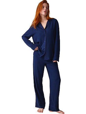 Pyjama broek shirt amourette jacquard