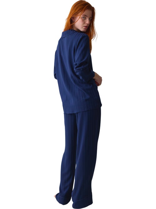 Pyjama broek shirt amourette jacquard - Kiabi Pyjama broek shirt amourette jacquard - Kiabi