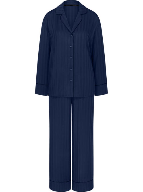 Pyjama broek shirt amourette jacquard - Kiabi Pyjama broek shirt amourette jacquard - Kiabi