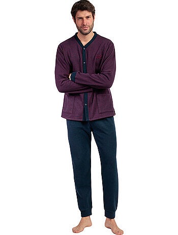 Pyjama broek shirt lange mouwen claret