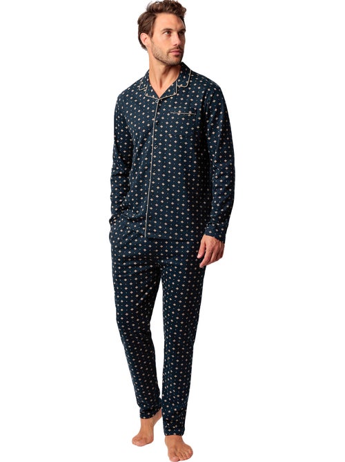 Pyjama broek shirt lange mouwen classic tie - Kiabi Pyjama broek shirt lange mouwen classic tie - Kiabi