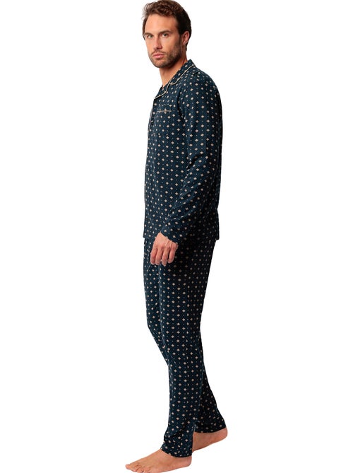 Pyjama broek shirt lange mouwen classic tie - Kiabi Pyjama broek shirt lange mouwen classic tie - Kiabi