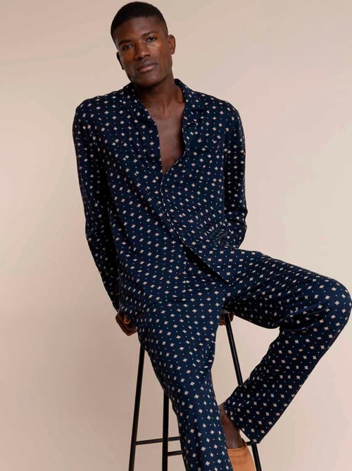Pyjama broek shirt lange mouwen classic tie - Kiabi Pyjama broek shirt lange mouwen classic tie - Kiabi