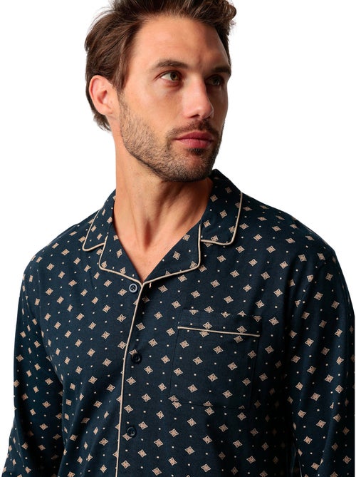 Pyjama broek shirt lange mouwen classic tie - Kiabi Pyjama broek shirt lange mouwen classic tie - Kiabi