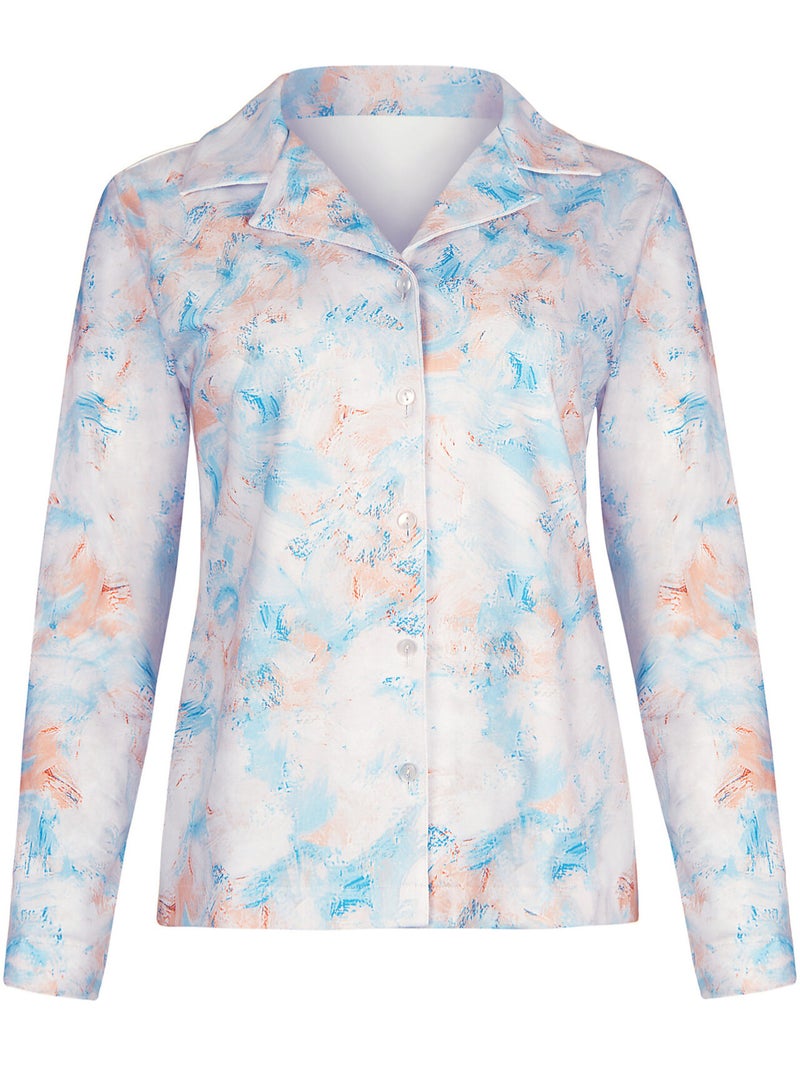 Pyjama broek shirt lange mouwen olena Blauw - Kiabi