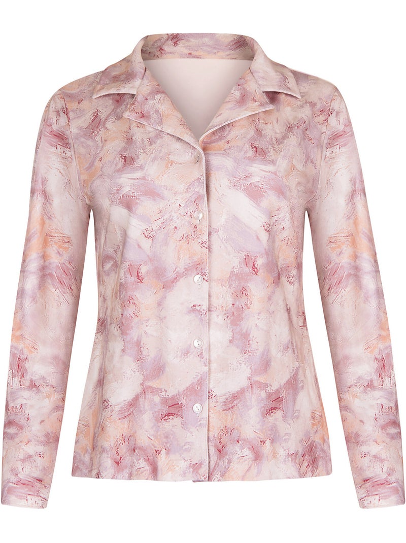 Pyjama broek shirt lange mouwen olena Roze - Kiabi