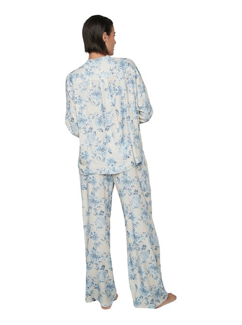 Pyjama broek shirt lange mouwen p107 jardins secrets - Kiabi Pyjama broek shirt lange mouwen p107 jardins secrets - Kiabi