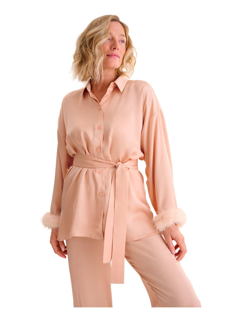 Pyjama broek shirt lange mouwen passion Roze - Kiabi