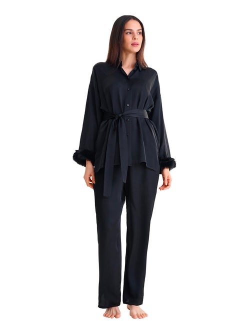 Pyjama broek shirt lange mouwen passion - Kiabi Pyjama broek shirt lange mouwen passion - Kiabi