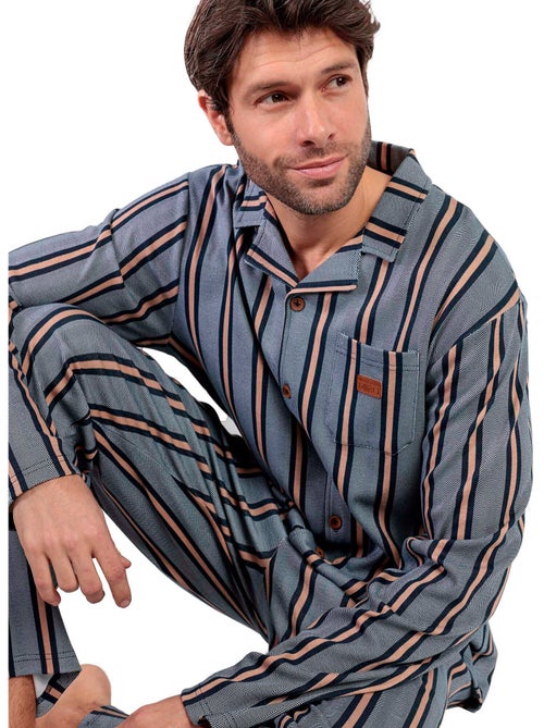 Pyjama broek shirt lange mouwen pointe antonio miro - Kiabi Pyjama broek shirt lange mouwen pointe antonio miro - Kiabi