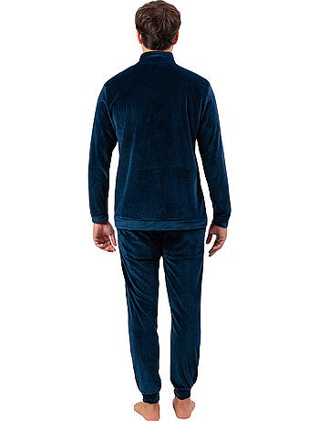 Pyjama broek sweatshirt hoge kraag rits corduroy