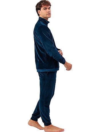 Pyjama broek sweatshirt hoge kraag rits corduroy