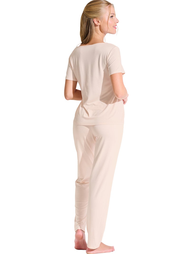 Pyjama broek t-shirt patricia Beige - Kiabi