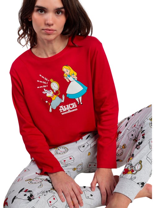 Pyjama broek top lange mouwen alice in wonderland disney - Kiabi