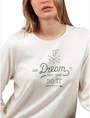 Pyjama broek top lange mouwen als you dream