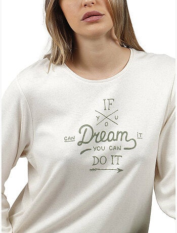 Pyjama broek top lange mouwen als you dream