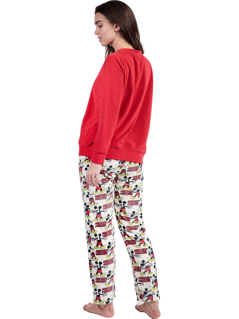 Pyjama broek top lange mouwen best mickey disney Rood - Kiabi