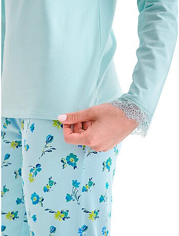 Pyjama broek top lange mouwen bloomy