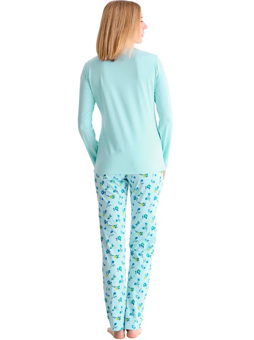 Pyjama broek top lange mouwen bloomy - Kiabi Pyjama broek top lange mouwen bloomy - Kiabi