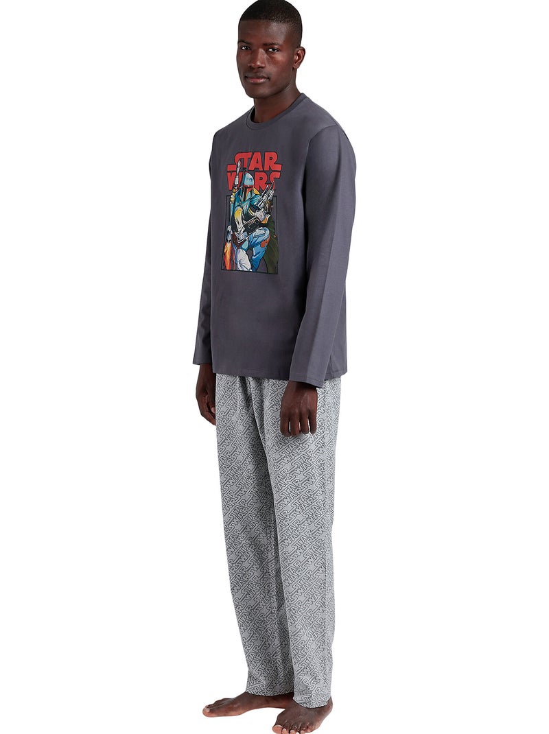 Pyjama broek top lange mouwen boba fett star wars Grijs - Kiabi
