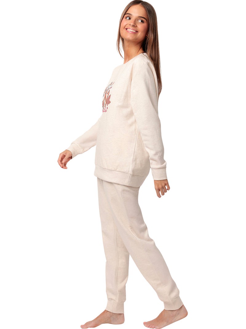 Pyjama broek top lange mouwen chipndale disney Beige - Kiabi