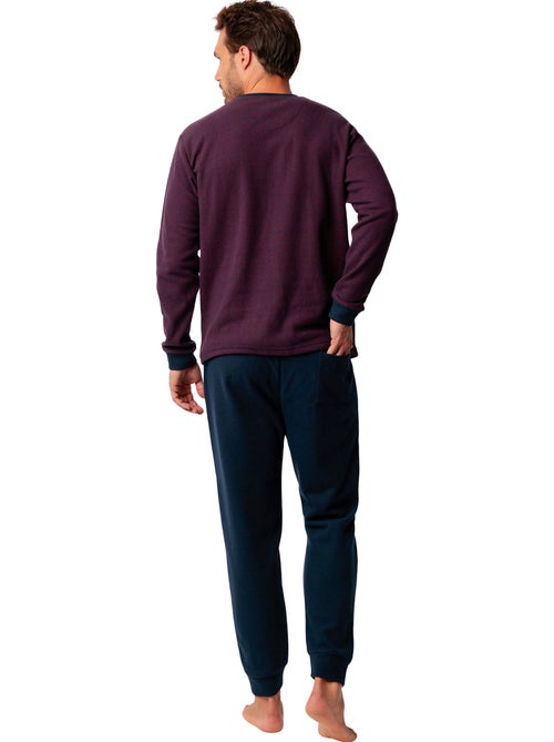 Pyjama broek top lange mouwen claret - Kiabi Pyjama broek top lange mouwen claret - Kiabi