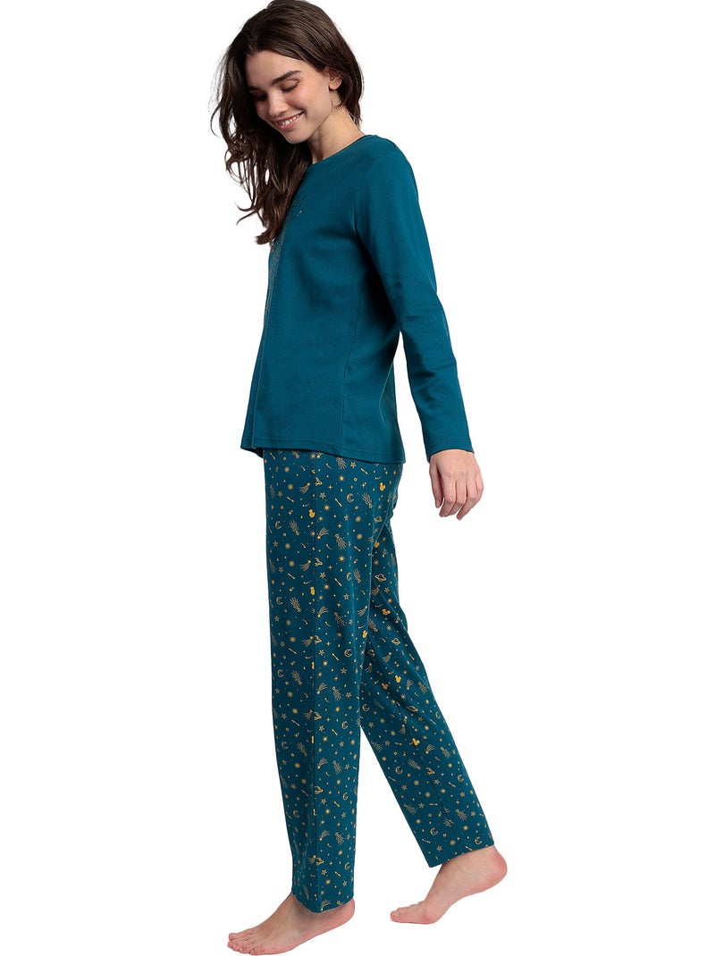 Pyjama broek top lange mouwen cosmic wheel disney Blauw - Kiabi