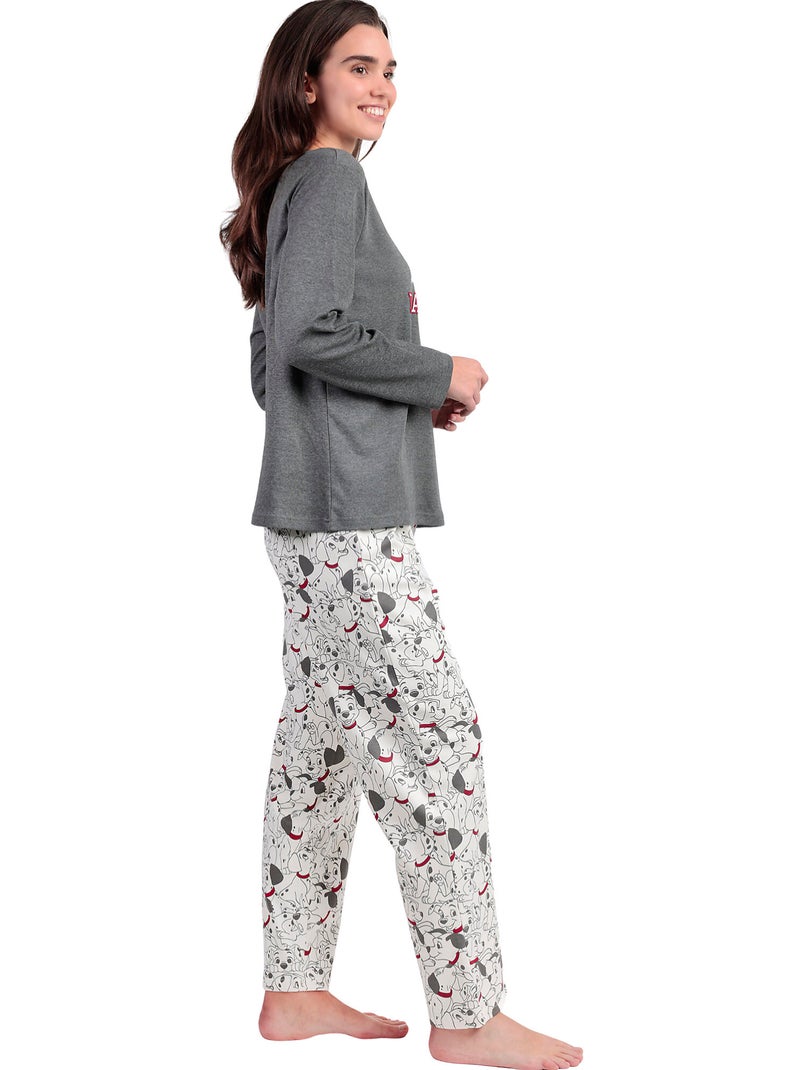Pyjama broek top lange mouwen dalmatians varsity disney Grijs - Kiabi