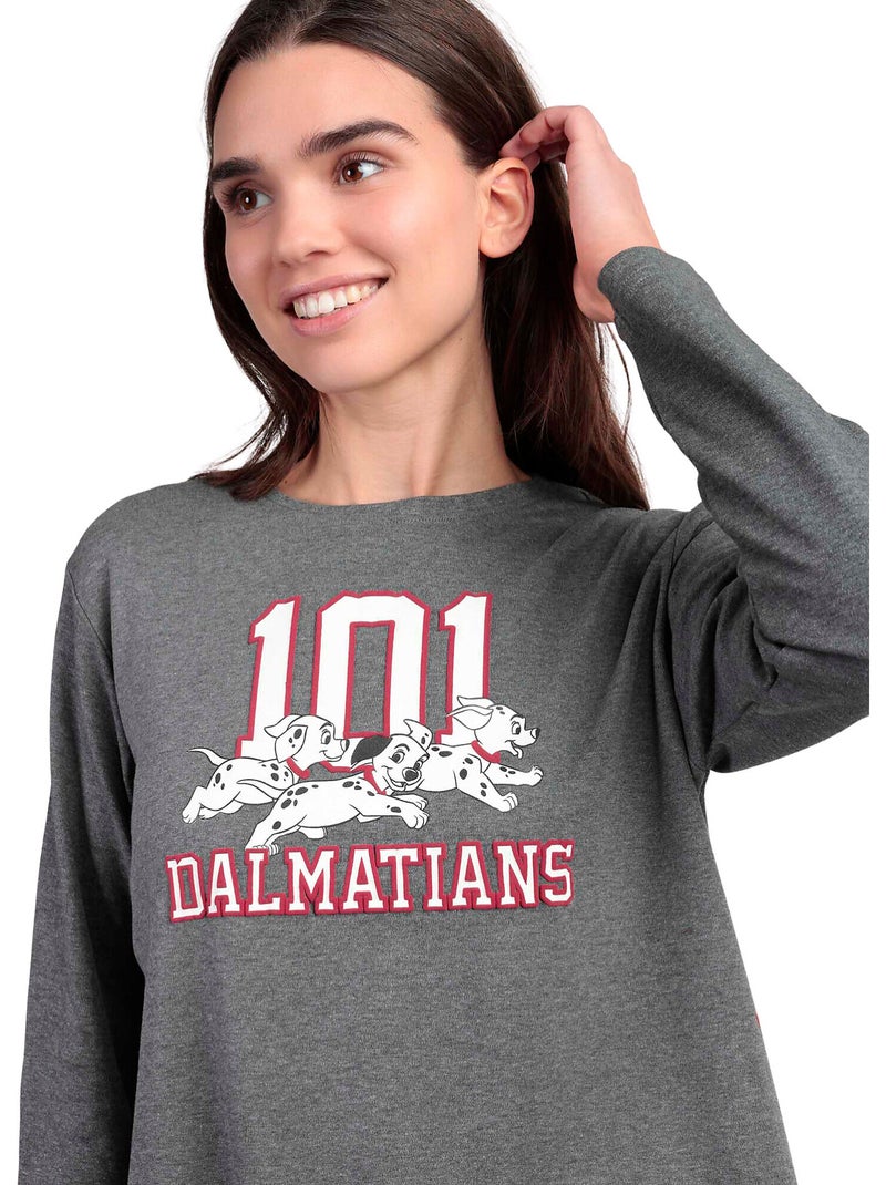 Pyjama broek top lange mouwen dalmatians varsity disney Grijs - Kiabi