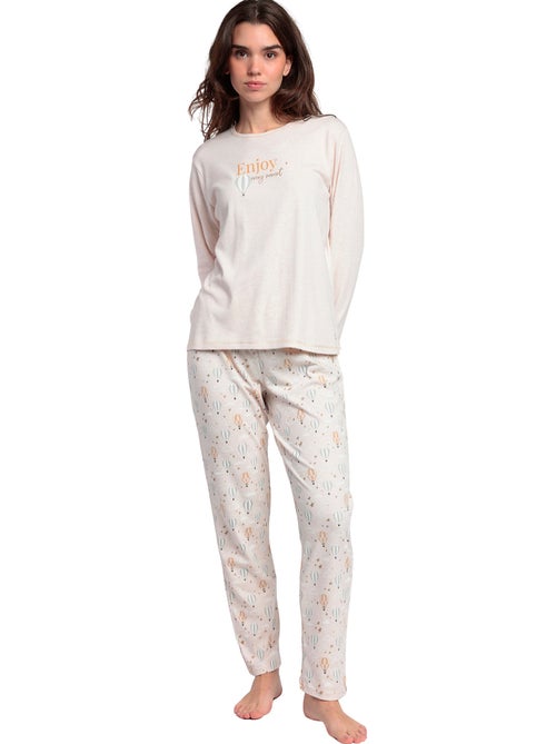 Pyjama broek top lange mouwen enjoy every moment - Kiabi Pyjama broek top lange mouwen enjoy every moment - Kiabi