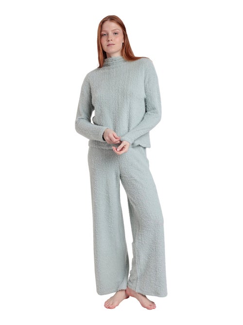 Pyjama broek top lange mouwen furry - Kiabi