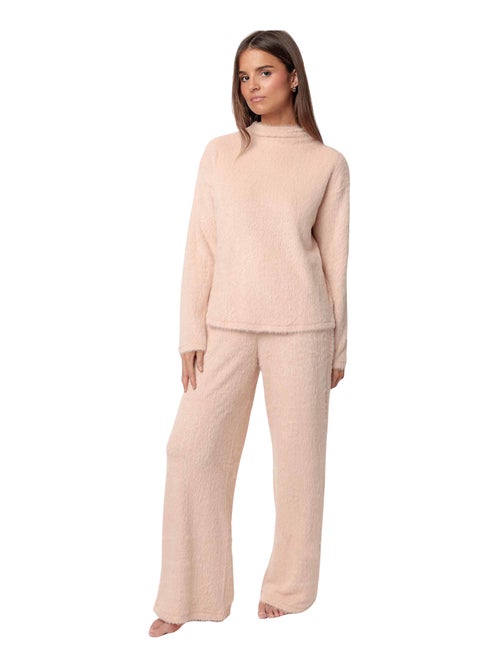 Pyjama broek top lange mouwen furry - Kiabi