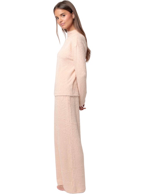 Pyjama broek top lange mouwen furry - Kiabi