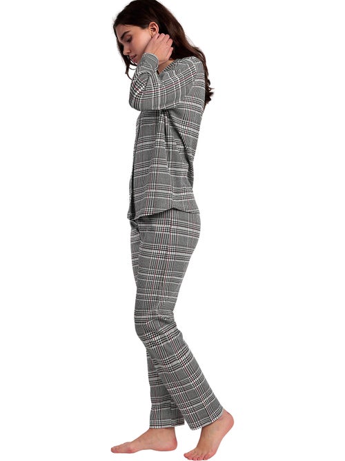 Pyjama broek top lange mouwen houdstooth - Kiabi Pyjama broek top lange mouwen houdstooth - Kiabi