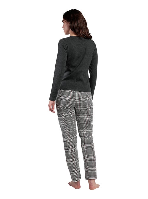 Pyjama broek top lange mouwen houndstooth - Kiabi Pyjama broek top lange mouwen houndstooth - Kiabi