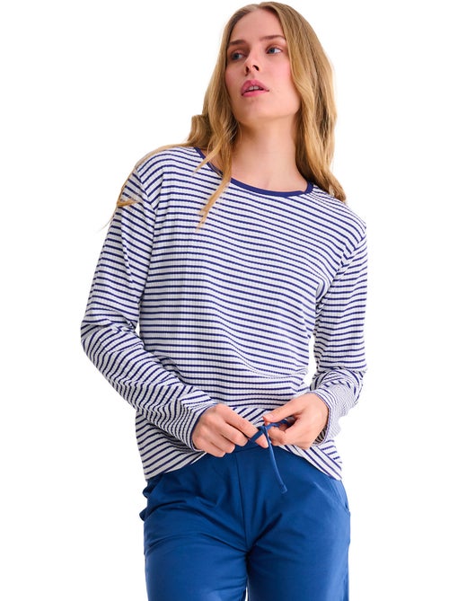 Pyjama broek top lange mouwen infinity - Kiabi Pyjama broek top lange mouwen infinity - Kiabi