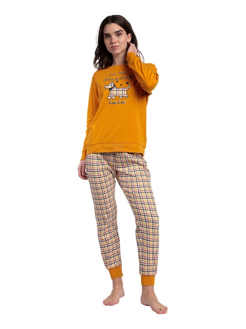 Pyjama broek top lange mouwen loulou returns - Kiabi Pyjama broek top lange mouwen loulou returns - Kiabi