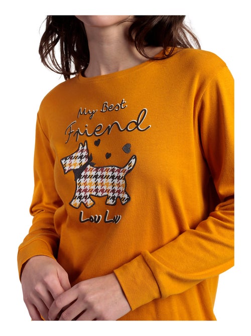 Pyjama broek top lange mouwen loulou returns - Kiabi Pyjama broek top lange mouwen loulou returns - Kiabi