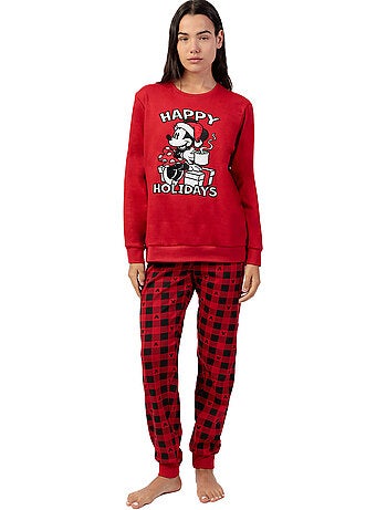Pyjama broek top lange mouwen mouse vakantie disney