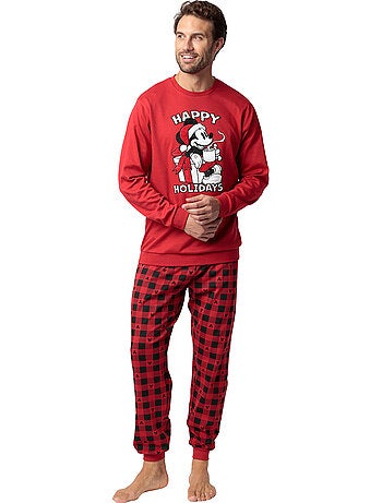Pyjama broek top lange mouwen mouse vakantie disney