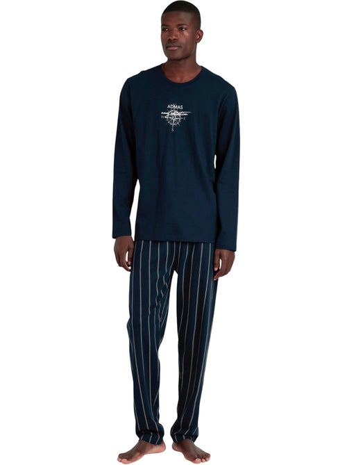 Pyjama broek top lange mouwen navy collection - Kiabi Pyjama broek top lange mouwen navy collection - Kiabi