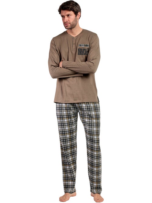 Pyjama broek top lange mouwen never give you up - Kiabi Pyjama broek top lange mouwen never give you up - Kiabi