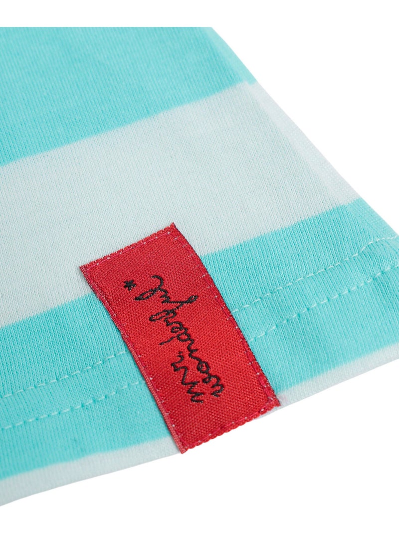 Pyjama broek top lange mouwen new day plan Turkoois - Kiabi
